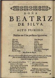Doña Beatriz de Silva | Biblioteca Virtual Miguel de Cervantes