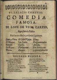 El palacio confuso / del Doclor [sic] Mira de Mescua | Biblioteca Virtual Miguel de Cervantes