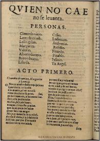 Quien no cae, no se levanta | Biblioteca Virtual Miguel de Cervantes