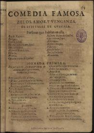 Zelos, amor y venganza / de Luis Velez de Gueuara | Biblioteca Virtual Miguel de Cervantes