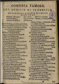 Los Medicis de Florencia / de don Diego Ximenez de Enciso | Biblioteca Virtual Miguel de Cervantes