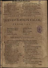 Travesuras son valor / de don Pedro Calderon | Biblioteca Virtual Miguel de Cervantes