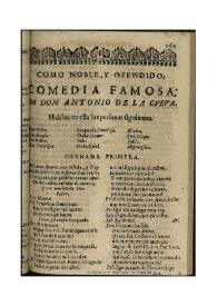 Como noble, y ofendido / de Don Antonio de la Cueua | Biblioteca Virtual Miguel de Cervantes