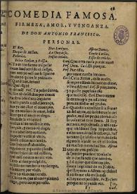 Firmeza, amor y venganza / de don Antonio Francisco | Biblioteca Virtual Miguel de Cervantes
