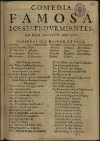 Los siete durmientes / de don Agustin Moreto | Biblioteca Virtual Miguel de Cervantes