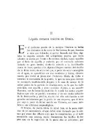 Lápida romana inédita en Dénia / F. Martínez y Martínez | Biblioteca Virtual Miguel de Cervantes
