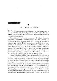 Don Carlos de Lecea / Julio Puyol | Biblioteca Virtual Miguel de Cervantes