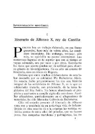 Itinerario de Alfonso X, rey de Castilla. [1252-1253] [1] | Biblioteca Virtual Miguel de Cervantes
