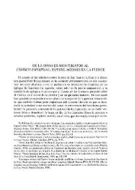 De la "Diana" de Montemayor al "Cántico Espiritual" : especulaciones de la fuente / Juan Montero | Biblioteca Virtual Miguel de Cervantes