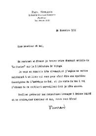 Morand, Paul. 24 de noviembre de 1931 | Biblioteca Virtual Miguel de Cervantes