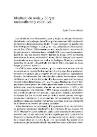 Machado de Assis y Borges : nacionalismo y color local / Leyla Perrone-Moisés | Biblioteca Virtual Miguel de Cervantes