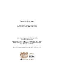 La torre de Babilonia / Pedro Calderón de la Barca; texto crítico preparado por Valentina Nider | Biblioteca Virtual Miguel de Cervantes