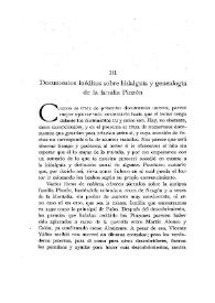 Documentos inéditos sobre hidalguía y genealogía de la familia Pinzón / Alicia C. Gould y Quincy | Biblioteca Virtual Miguel de Cervantes