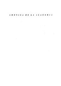 Academia : Boletín de la Real Academia de Bellas Artes de San Fernando. Primer semestre 1954. Número 3. Crónica de la Academia | Biblioteca Virtual Miguel de Cervantes