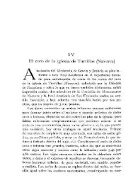 El coro de la iglesia de Turrillas (Navarra) / El Duque de Alba | Biblioteca Virtual Miguel de Cervantes