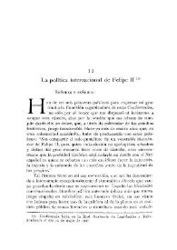 La política internacional de Felipe II / Gabriel Maura Gamazo | Biblioteca Virtual Miguel de Cervantes