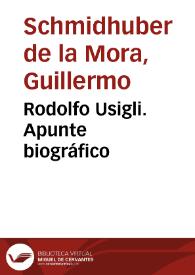 Rodolfo Usigli. Apunte biográfico / Guillermo Schmidhuber de la Mora | Biblioteca Virtual Miguel de Cervantes