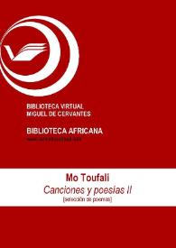 Canciones y poesías II : [selección de poemas] / Mohamed Toufali; ed. Enrique Lomas López | Biblioteca Virtual Miguel de Cervantes