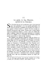 La patria de San Pirminio, apóstol de los Alamanos / Fray Justo Pérez de Urbel | Biblioteca Virtual Miguel de Cervantes