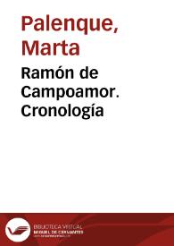 Ramón de Campoamor. Cronología / Marta Palenque | Biblioteca Virtual Miguel de Cervantes