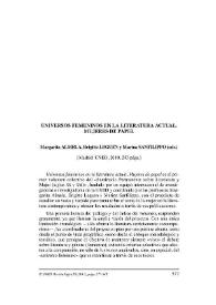 Margarita Almela, Brigitte Leguen y Marina Sanfilippo (eds.). "Universos femeninos en la literatura actual. Mujeres de papel". (Madrid: UNED, 2010) | Biblioteca Virtual Miguel de Cervantes
