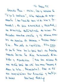 Carta de Miguel Delibes a Francisco Rabal. 16 de enero de 1995 | Biblioteca Virtual Miguel de Cervantes