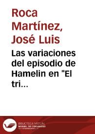 Las variaciones del episodio de Hamelin en "El trino del diablo" (a propósito Robert Browning, Gabriel García Márquez y Daniel Moyano) | Biblioteca Virtual Miguel de Cervantes