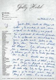 Carta de Francisco Rabal a su familia. Roma, 22 de agosto de 1973 | Biblioteca Virtual Miguel de Cervantes