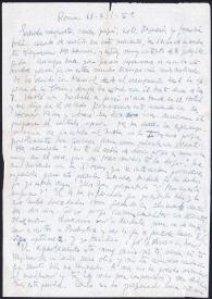 Carta de Francisco Rabal a su familia. Roma, 10 de diciembre de 1959 | Biblioteca Virtual Miguel de Cervantes