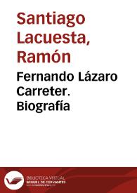 Fernando Lázaro Carreter. Biografía / Ramón Santiago Lacuesta | Biblioteca Virtual Miguel de Cervantes
