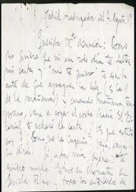 Carta de Francisco Rabal a Asunción Balaguer. Madrid, 7 de agosto de 1949 | Biblioteca Virtual Miguel de Cervantes