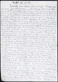 Carta de Francisco Rabal a Asunción Balaguer. Madrid, 20 de noviembre de 1949 | Biblioteca Virtual Miguel de Cervantes