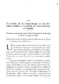 El estado de la Arqueología en los Estados Unidos y la deuda de Norteamérica a España / Arthur Stanley Riggs | Biblioteca Virtual Miguel de Cervantes
