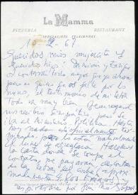Carta de Francisco Rabal a su familia. 10 de febrero de 1967 | Biblioteca Virtual Miguel de Cervantes