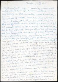 Carta de Asunción Balaguer a Francisco Rabal. Barcelona, 9 de noviembre de 1950 | Biblioteca Virtual Miguel de Cervantes