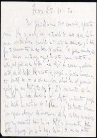 Carta de Francisco Rabal a Asunción Balaguer. Arcos, 25 de octubre de 1950 | Biblioteca Virtual Miguel de Cervantes