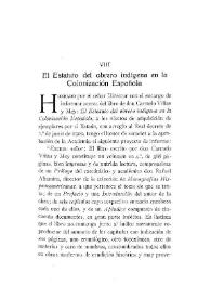El Estatuto del obrero indígena en la Colonización Española / Luis Redonet | Biblioteca Virtual Miguel de Cervantes