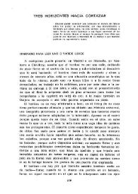 Tres horizontes hacia Cortázar / Raúl Chavarri | Biblioteca Virtual Miguel de Cervantes