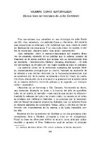 Muerte como naturaleza : (Sobre tres narraciones de Julio Cortázar) / Pablo del Barco | Biblioteca Virtual Miguel de Cervantes