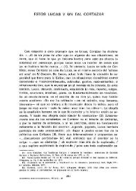 Estos lucas y un tal Cortázar / Miriam Najt | Biblioteca Virtual Miguel de Cervantes