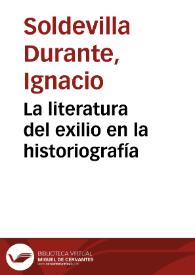 La literatura del exilio en la historiografía | Biblioteca Virtual Miguel de Cervantes