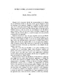 Rubén Darío, ¿clásico o romántico? / por Raúl Silva Castro | Biblioteca Virtual Miguel de Cervantes