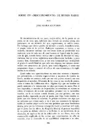 Sobre un "descubrimiento" de Rubén Darío / por José María Souvirón | Biblioteca Virtual Miguel de Cervantes