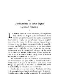 Comediantes de otros siglos : La bella Amarilis / Narciso Díaz de Escovar | Biblioteca Virtual Miguel de Cervantes
