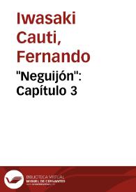"Neguijón": Capítulo 3 | Biblioteca Virtual Miguel de Cervantes