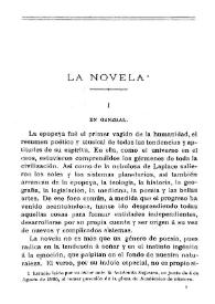 La novela. [Discurso, 1905] | Biblioteca Virtual Miguel de Cervantes