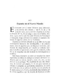 España en el Nuevo Mundo / Julián Zarco Cuevas | Biblioteca Virtual Miguel de Cervantes