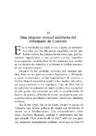Una singular merced nobiliaria del principado de Cataluña / El Marqués de Ciadoncha | Biblioteca Virtual Miguel de Cervantes