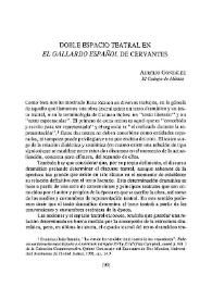 Doble espacio teatral en "El gallardo español" de Cervantes / Aurelio González | Biblioteca Virtual Miguel de Cervantes