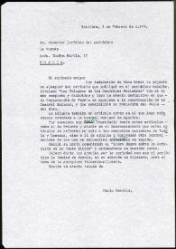 Carta de Mario J. Gaviria al Director Jurídico del periódico "La Verdad". Benidorm, 2 de febrero de 1974 | Biblioteca Virtual Miguel de Cervantes